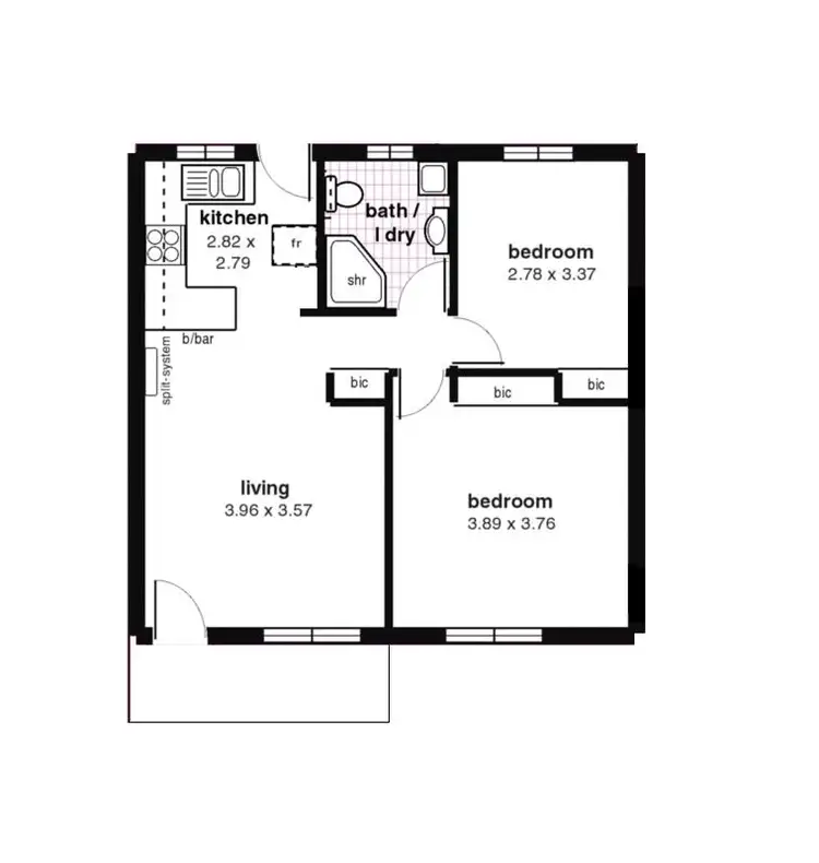 Floorplan of Homely unit listing, 10/3 Church Road, Paradise SA 5075