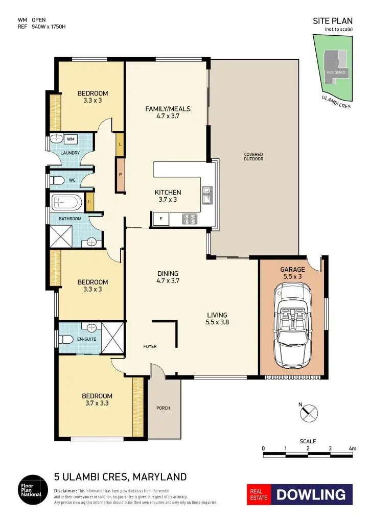 Floorplan of Homely house listing, 5 Ulambi Crescent, Maryland NSW 2287