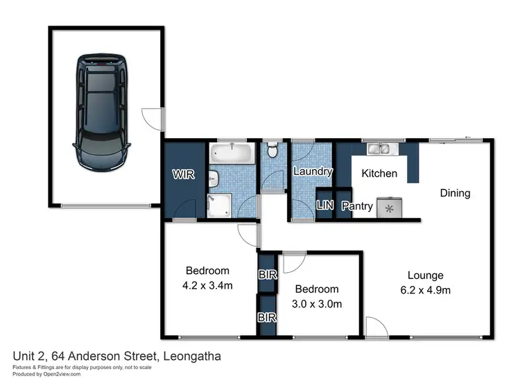 Floorplan of Homely unit listing, 2/64 Anderson Street, Leongatha VIC 3953
