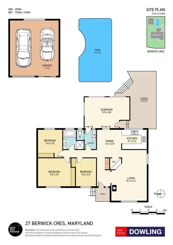 Floorplan of Homely house listing, 27 Berwick Crescent, Maryland NSW 2287