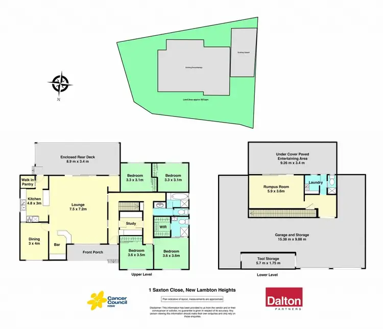 Floorplan of Homely house listing, 1 Saxton Close, New Lambton Heights NSW 2305