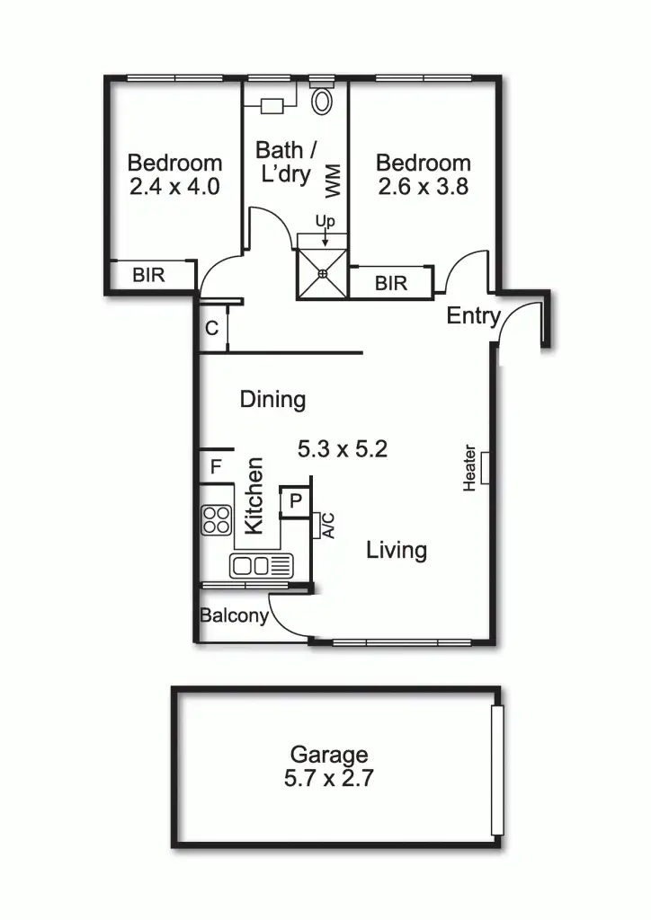 Floorplan of Homely apartment listing, 3/306 Grange Road, Ormond VIC 3204