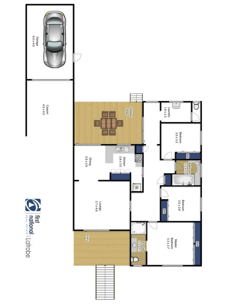 Floorplan of Homely house listing, 2 Tierney Court, Traralgon VIC 3844