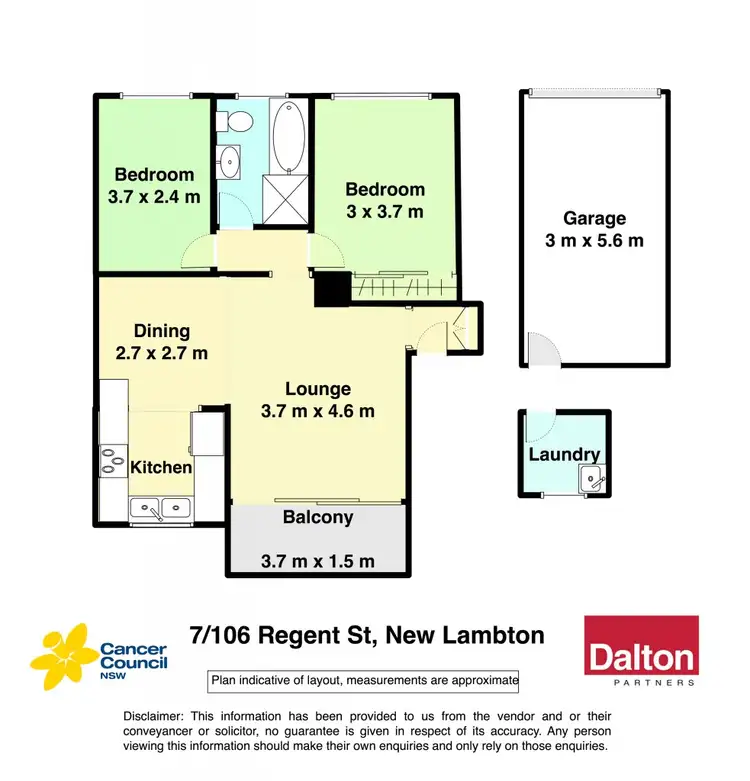Floorplan of Homely unit listing, 7/106 Regent Street, New Lambton NSW 2305