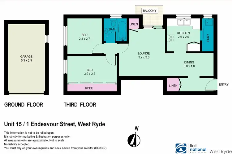 Floorplan of Homely unit listing, 15/1 Endeavour Street, West Ryde NSW 2114