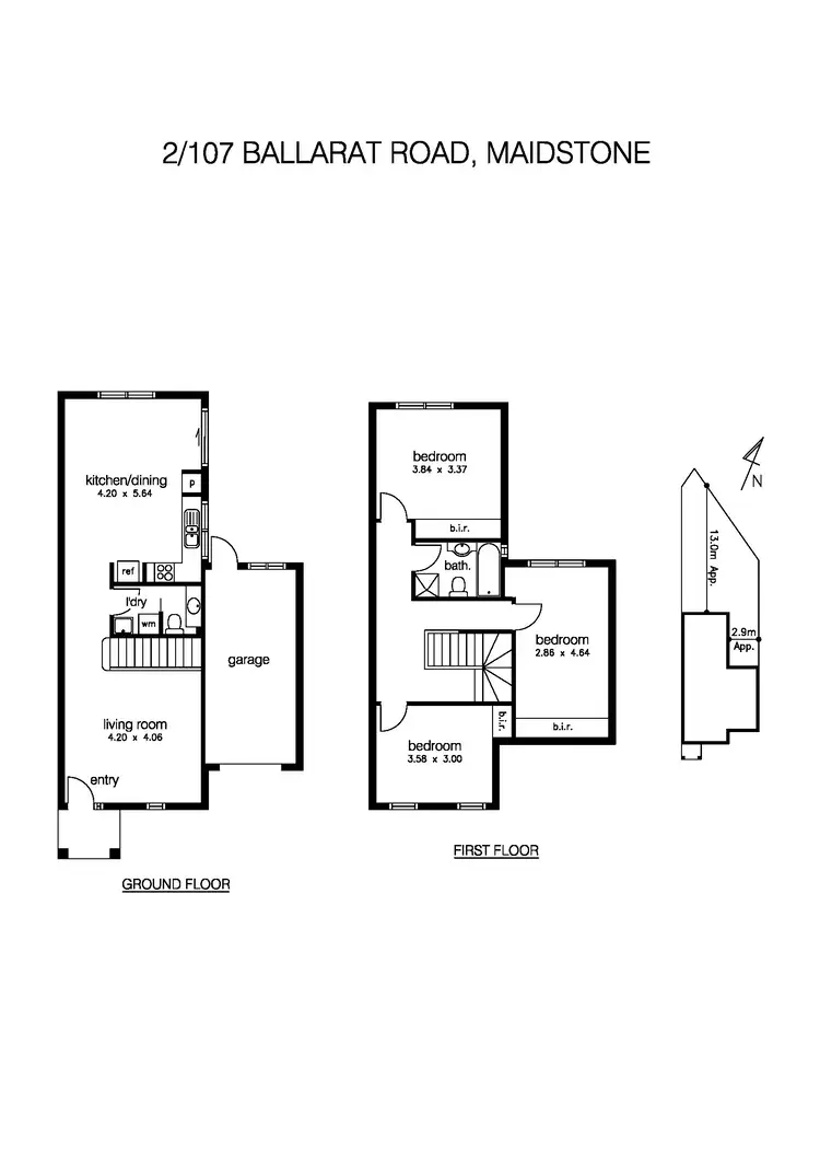 Floorplan of Homely house listing, 2/107 Ballarat Road, Maidstone VIC 3012