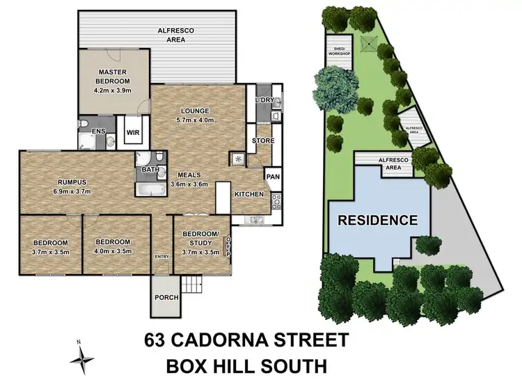 Floorplan of Homely house listing, 63 Cadorna Street, Box Hill South VIC 3128