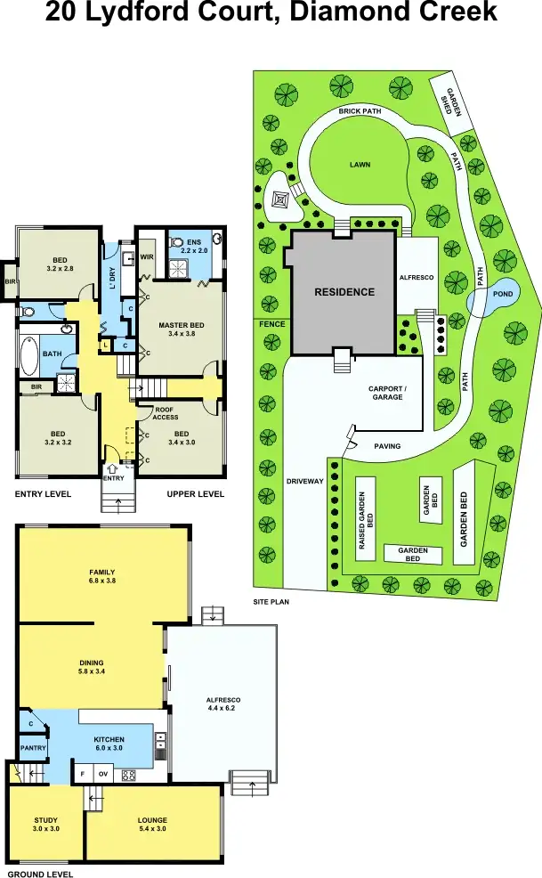 Floorplan of Homely house listing, 20 Lydford Court, Diamond Creek VIC 3089