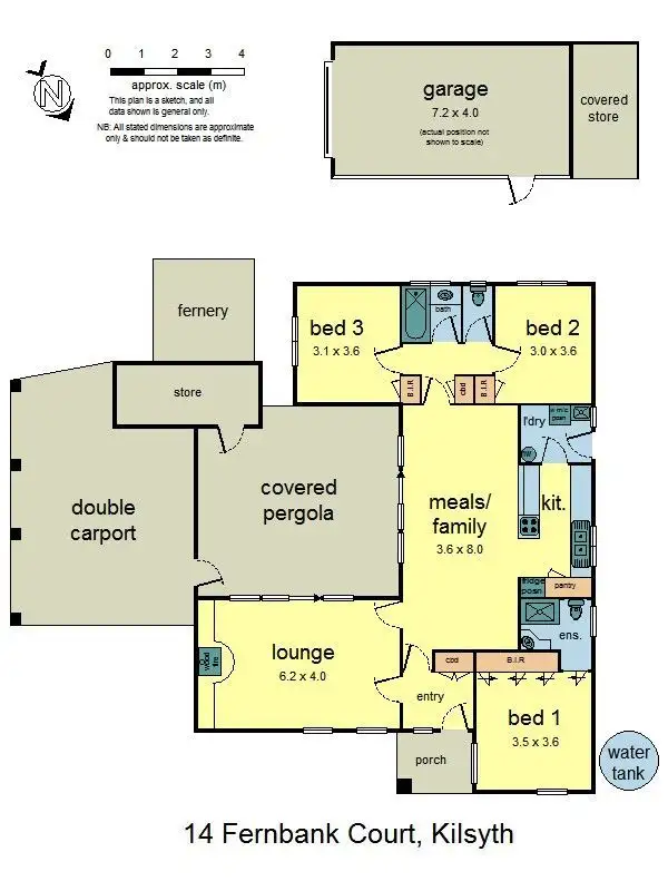 Floorplan of Homely house listing, 14 Fernbank Court, Kilsyth VIC 3137