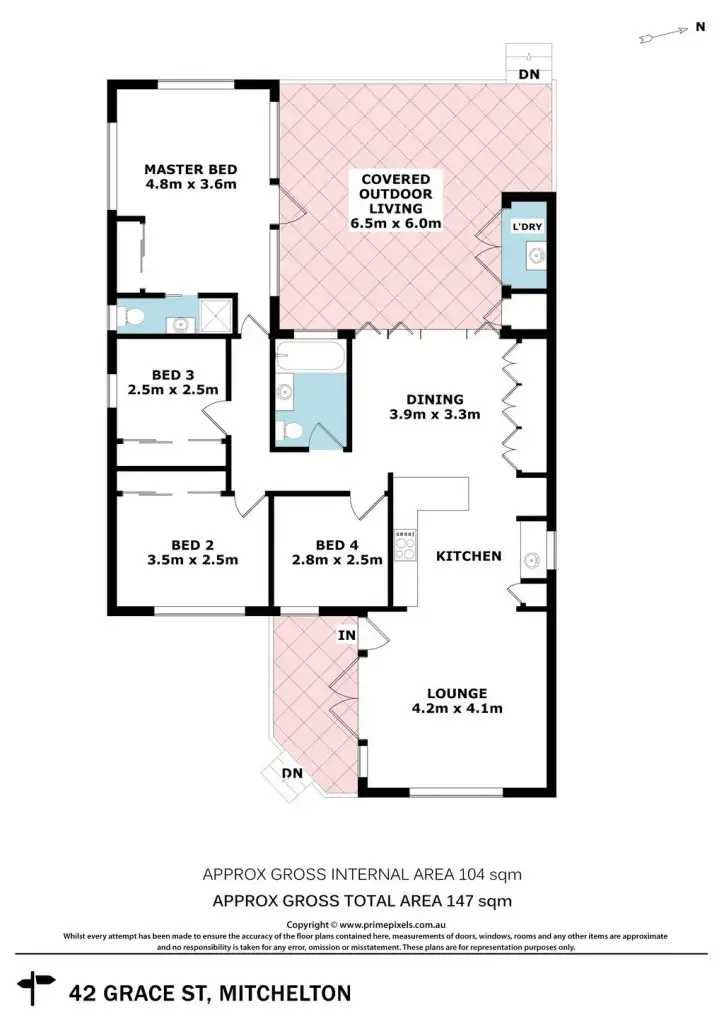 Floorplan of Homely house listing, 42 Grace Street, Mitchelton QLD 4053
