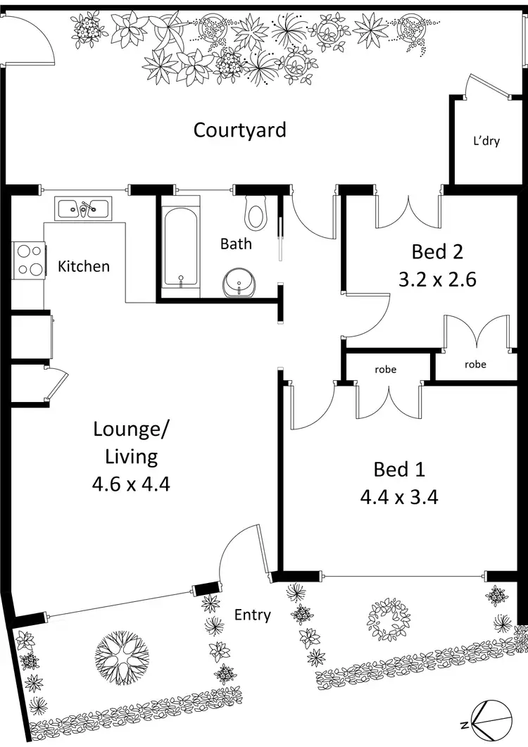 Floorplan of Homely apartment listing, 6/122 Beach Road, Parkdale VIC 3195