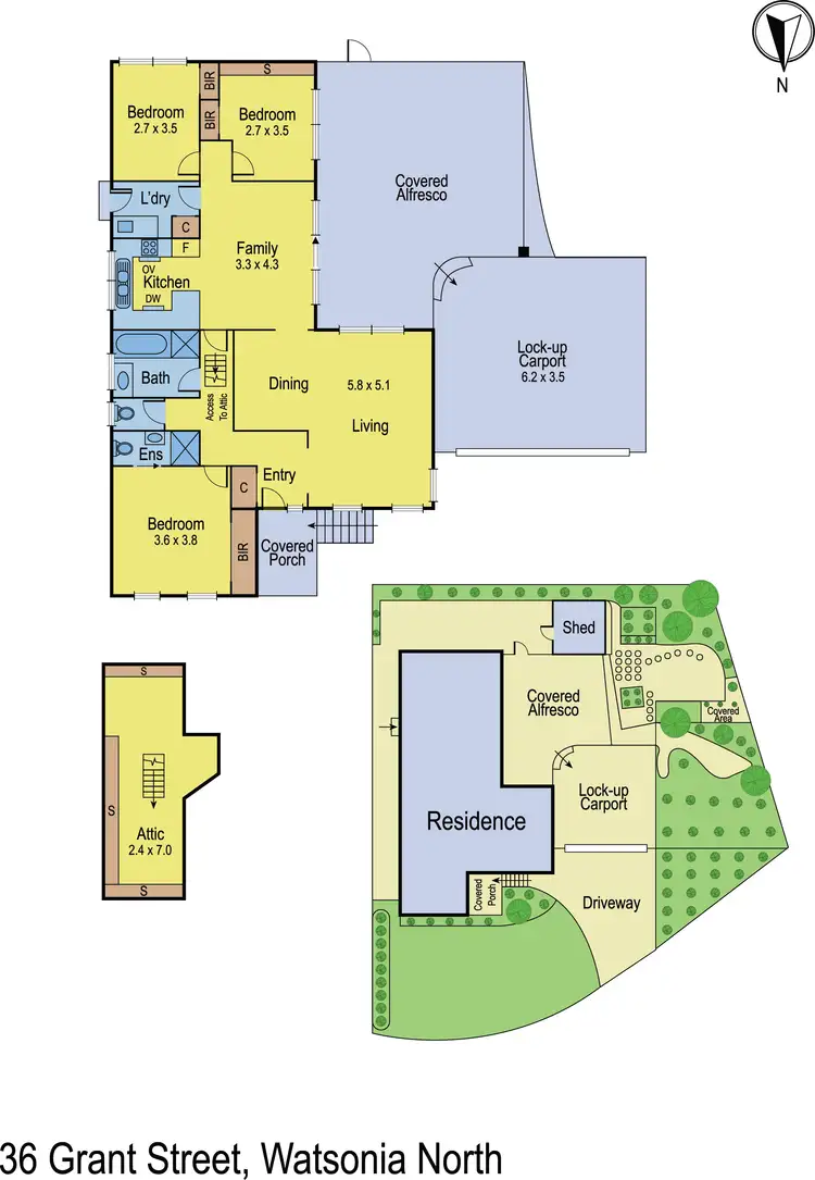 Floorplan of Homely house listing, 36 Grant Street, Watsonia North VIC 3087