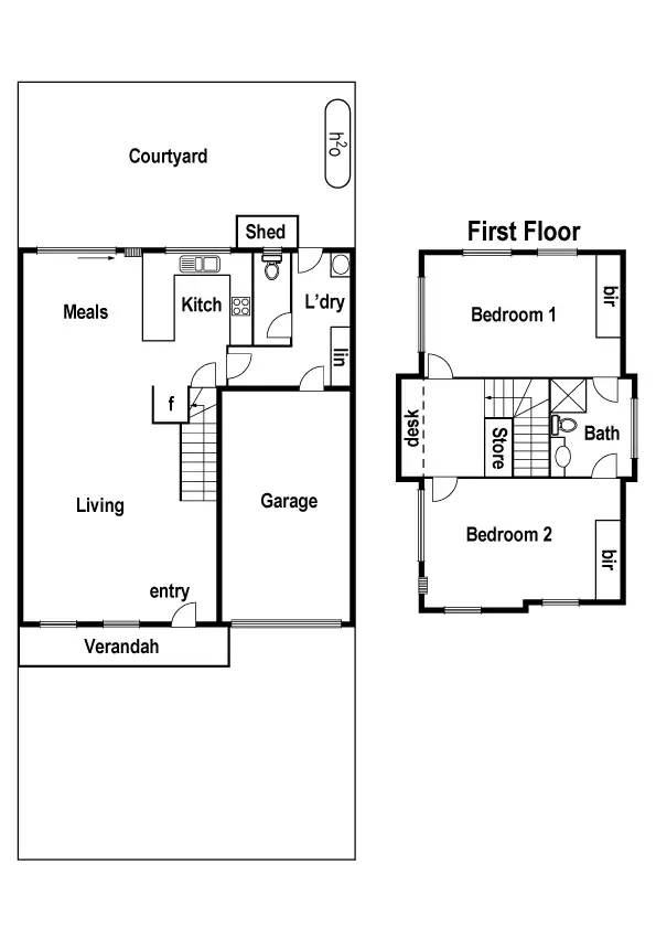Floorplan of Homely townhouse listing, 1B Whitby Street, Reservoir VIC 3073