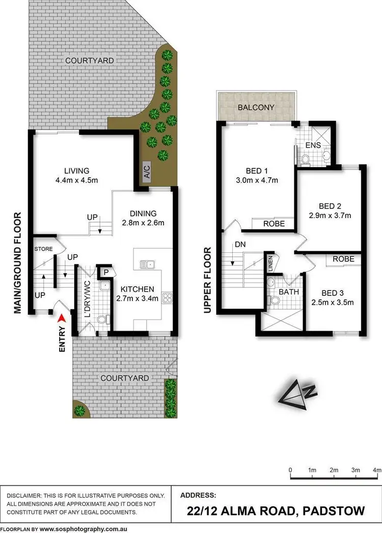 Floorplan of Homely townhouse listing, 22/12 Alma Road, Padstow NSW 2211