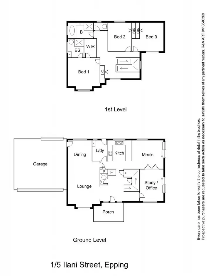 Floorplan of Homely townhouse listing, 1/5 Ilani Street, Epping VIC 3076