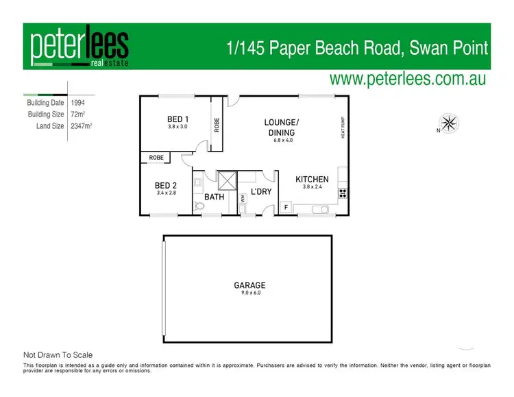 Floorplan of Homely house listing, 1/145 Paper Beach Road, Swan Point TAS 7275