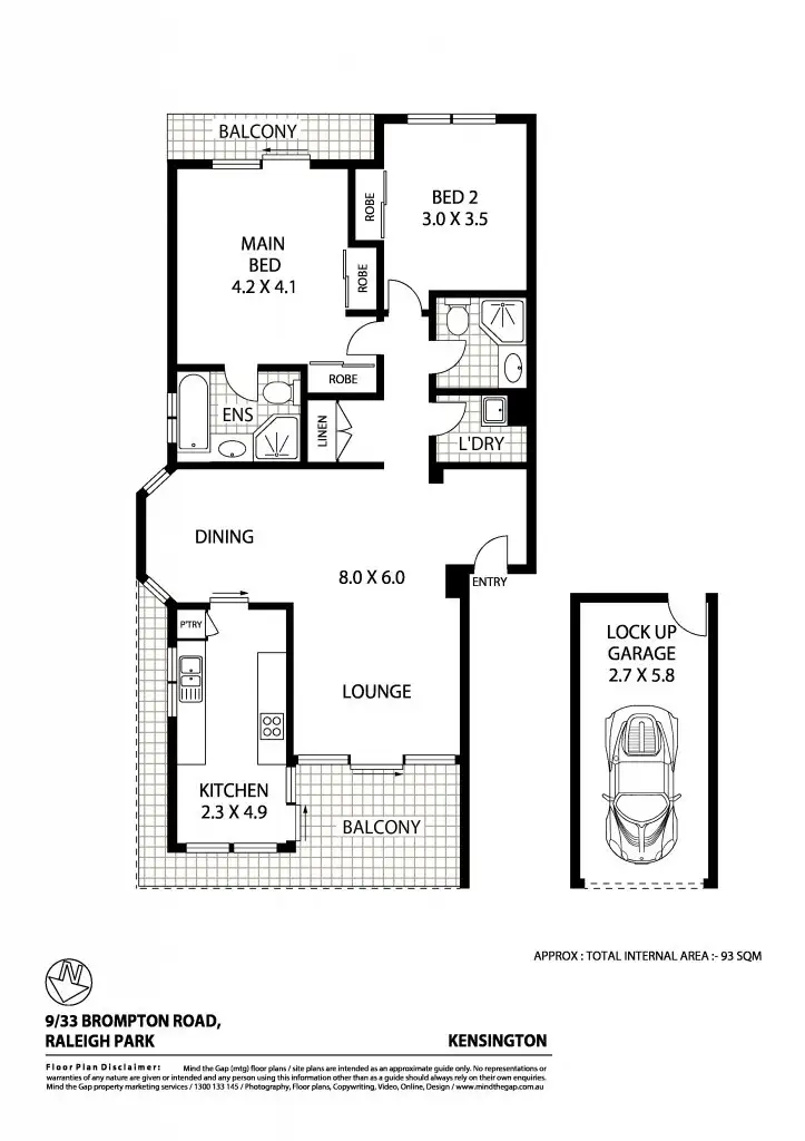 Floorplan of Homely unit listing, 9/33 Brompton Road, Kensington NSW 2033