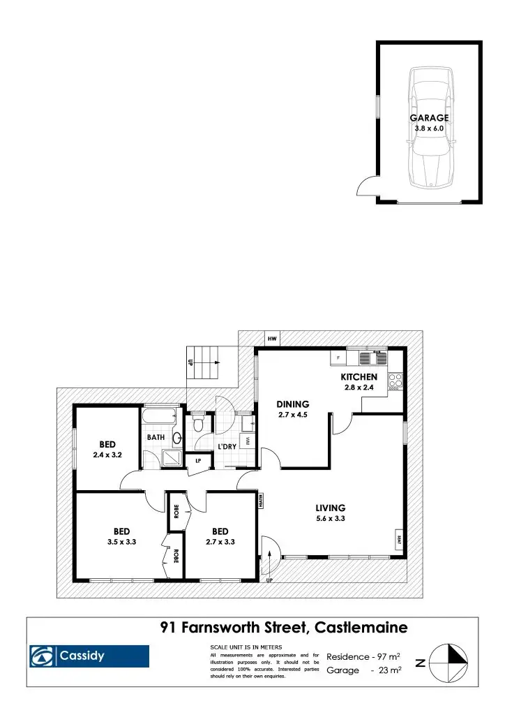 Floorplan of Homely house listing, 91 Farnsworth Street, Castlemaine VIC 3450