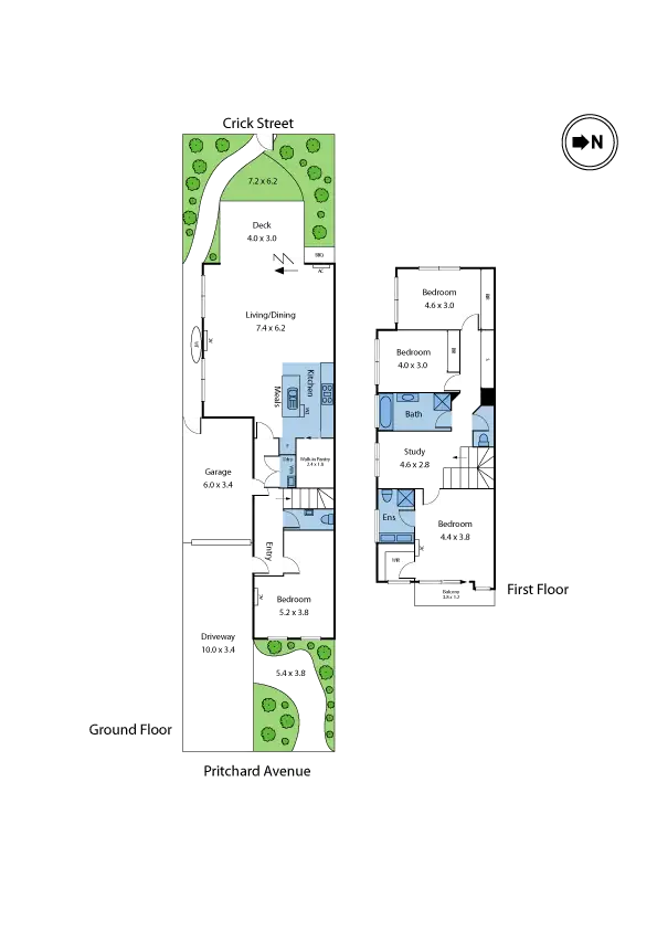 Floorplan of Homely townhouse listing, 2/51 Pritchard Avenue, Braybrook VIC 3019