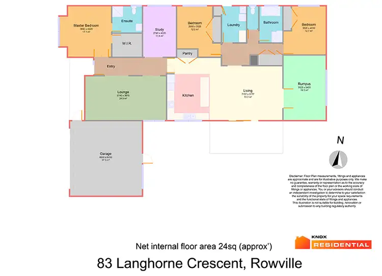 Floorplan of Homely house listing, 83 Langhorne Crescent, Rowville VIC 3178
