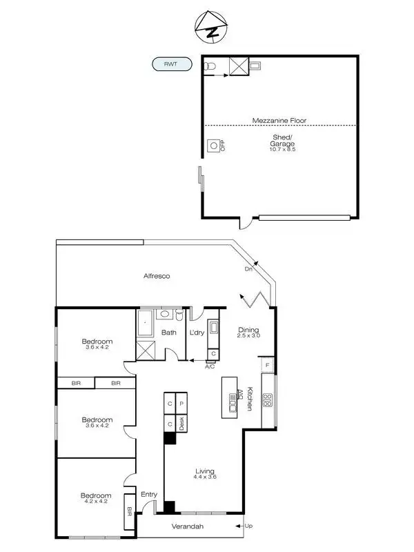 Floorplan of Homely house listing, 2 Fisher Street, Wendouree VIC 3355