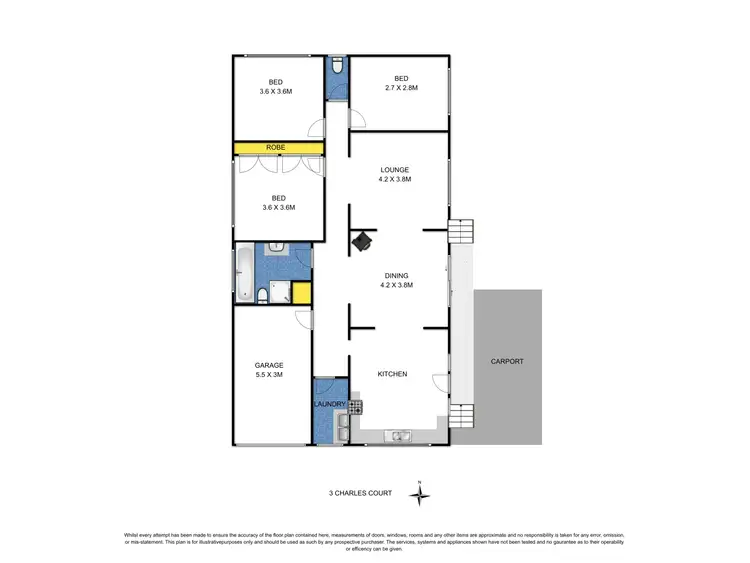 Floorplan of Homely house listing, 3 Charles Court, St Leonards VIC 3223