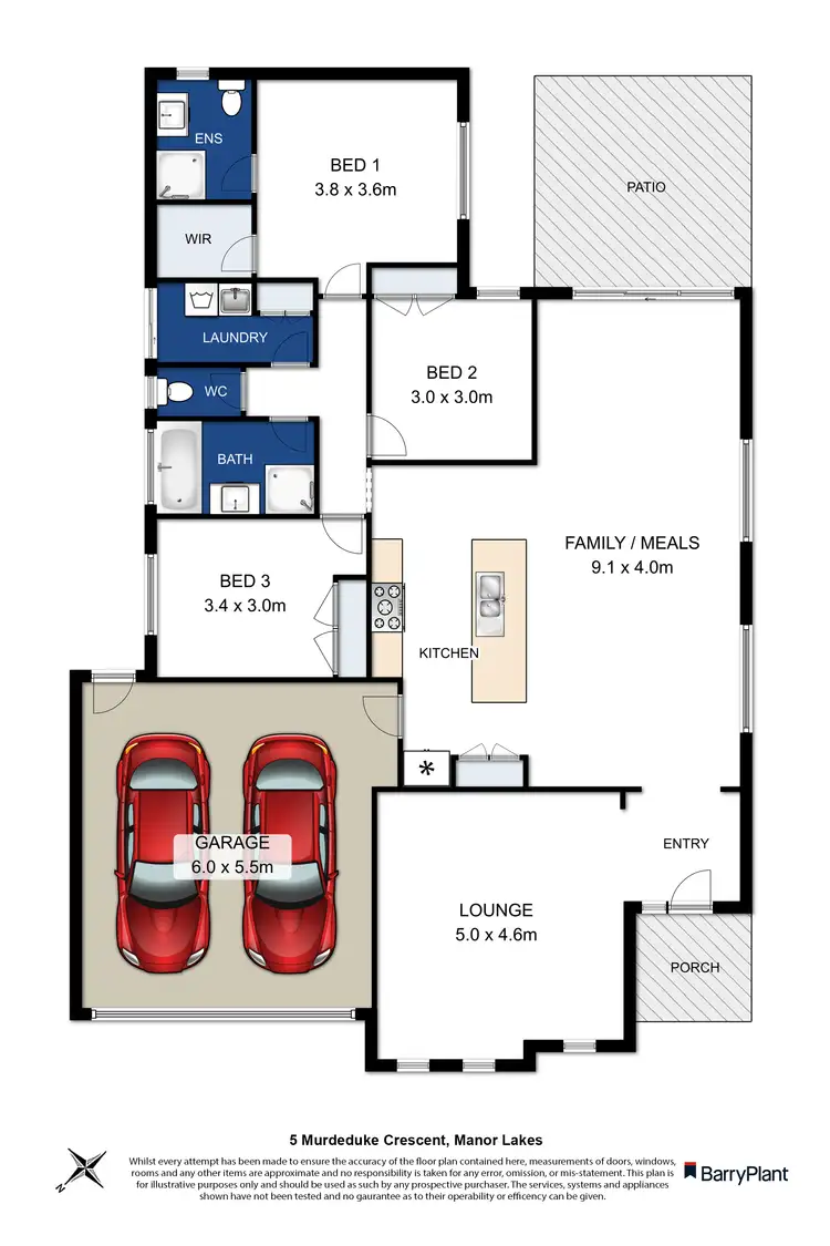 Floorplan of Homely house listing, 5 Murdeduke Crescent, Wyndham Vale VIC 3024