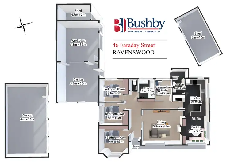 Floorplan of Homely house listing, 46 Faraday Street, Ravenswood TAS 7250