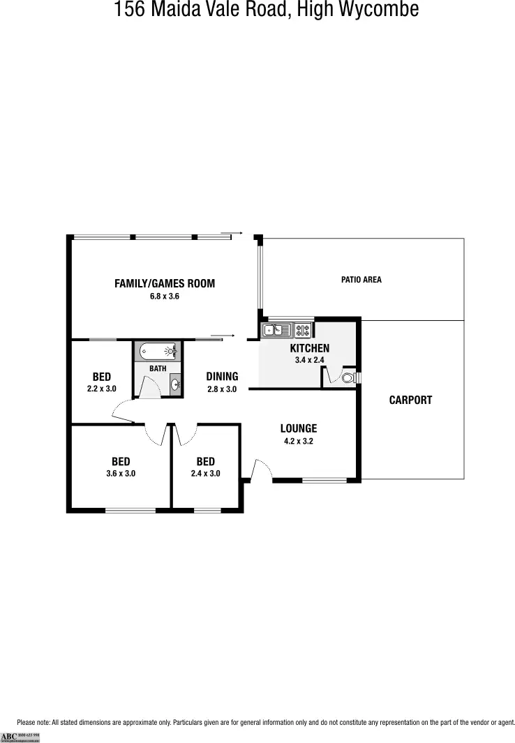 Floorplan of Homely house listing, 156 Maida Vale Road, High Wycombe WA 6057