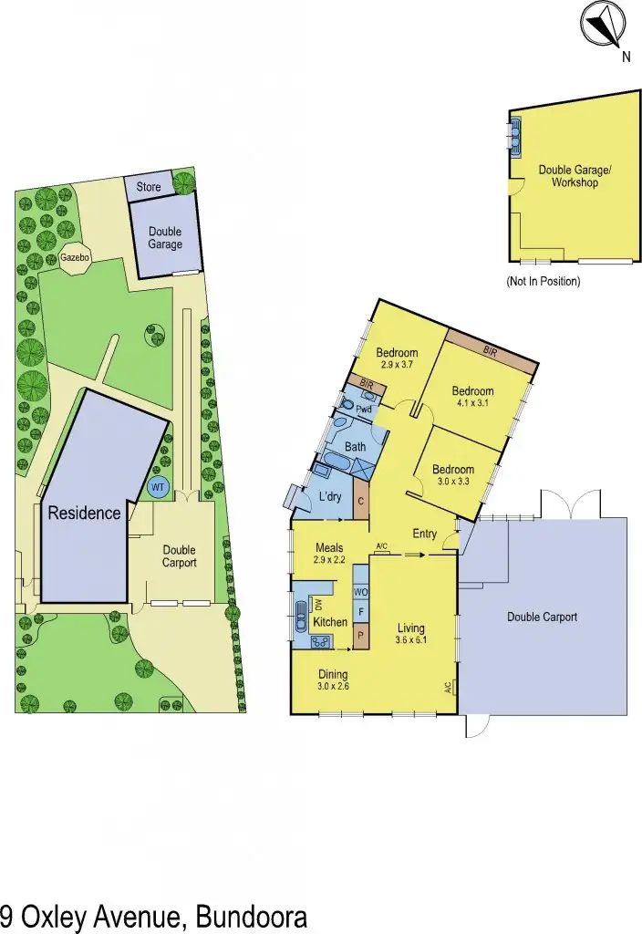Floorplan of Homely house listing, 9 Oxley Avenue, Bundoora VIC 3083