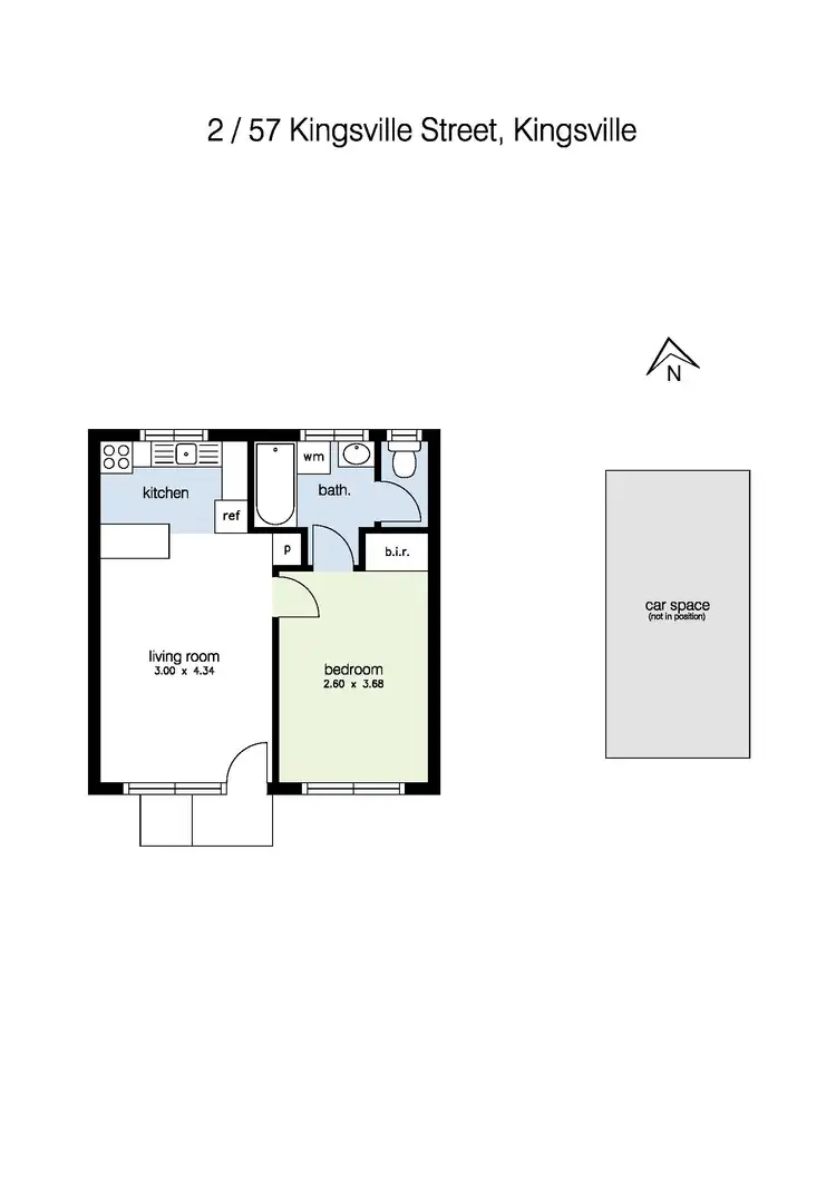 Floorplan of Homely apartment listing, 2/57 Kingsville Street, Kingsville VIC 3012