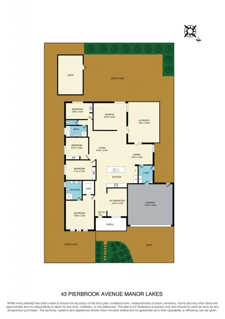 Floorplan of Homely house listing, 43 Pierbrook Avenue, Wyndham Vale VIC 3024