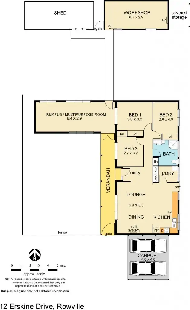 Floorplan of Homely house listing, 12 Erskine Dve, Rowville VIC 3178