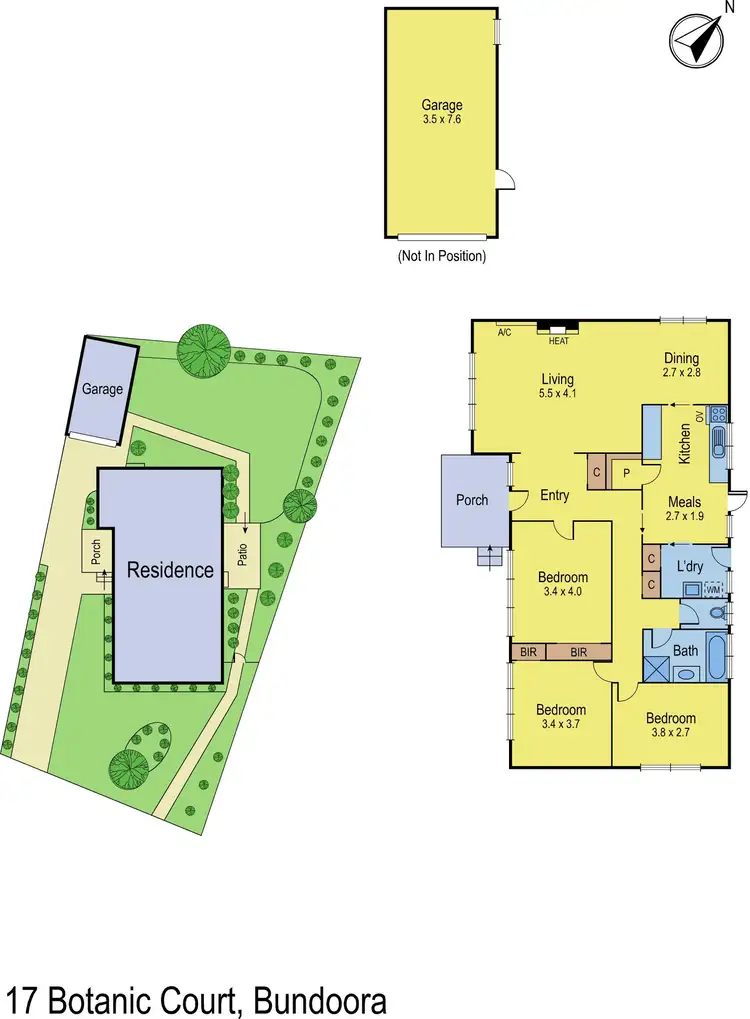 Floorplan of Homely house listing, 17 Botanic Court, Bundoora VIC 3083
