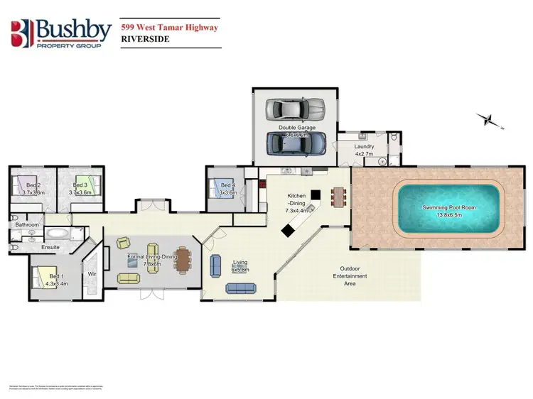 Floorplan of Homely house listing, 599 West Tamar Highway, Riverside TAS 7250