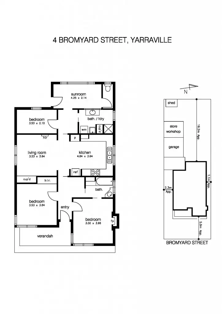 Floorplan of Homely house listing, 4 Bromyard Street, Yarraville VIC 3013