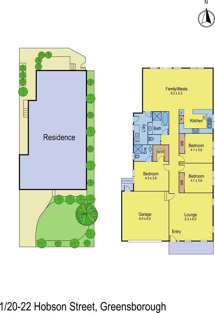 Floorplan of Homely house listing, 1/20-22 Hobson Street, Greensborough VIC 3088