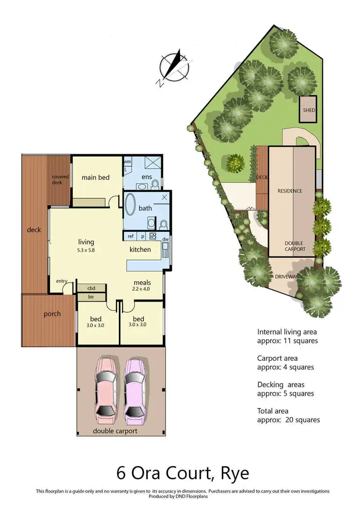Floorplan of Homely house listing, 6 Ora Court, Rye VIC 3941