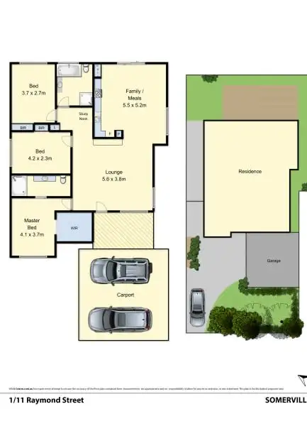 Floorplan of Homely unit listing, 1/11 Raymond Street, Somerville VIC 3912