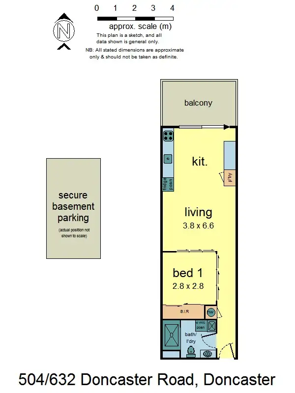 Floorplan of Homely apartment listing, 504/632 Doncaster Road, Doncaster VIC 3108