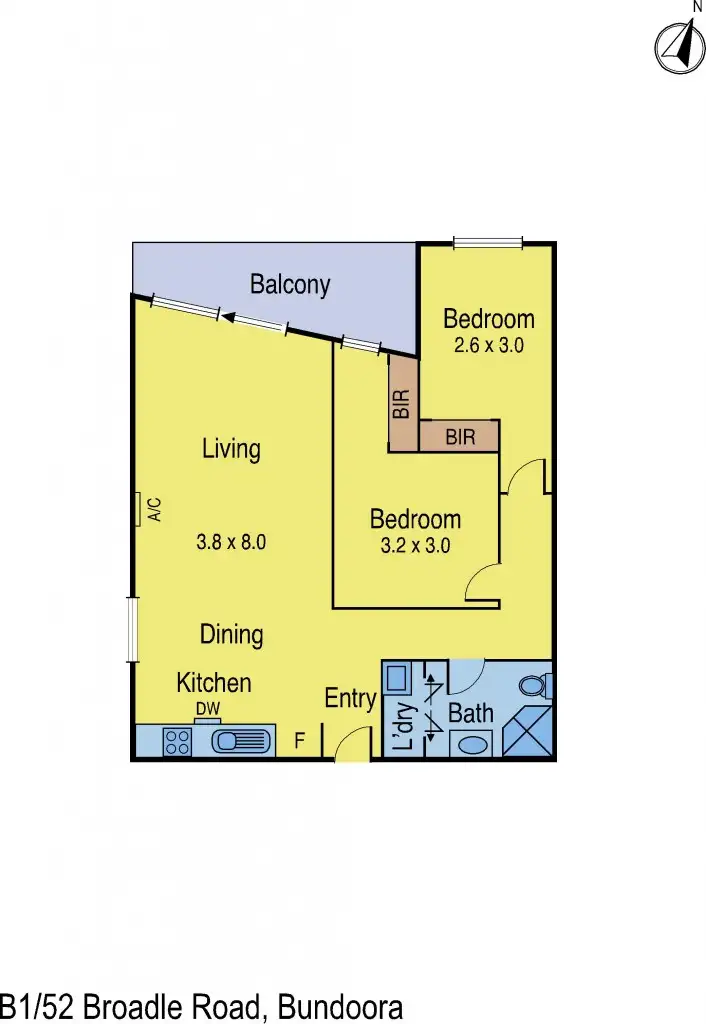 Floorplan of Homely house listing, B1/52 Boadle Road, Bundoora VIC 3083