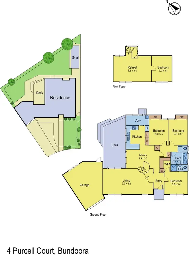 Floorplan of Homely house listing, 4 Purcell Court, Bundoora VIC 3083