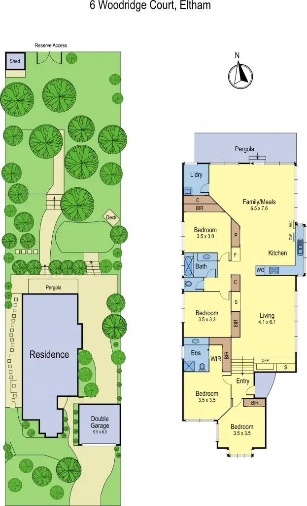 Floorplan of Homely house listing, 6 Woodridge Court, Eltham VIC 3095