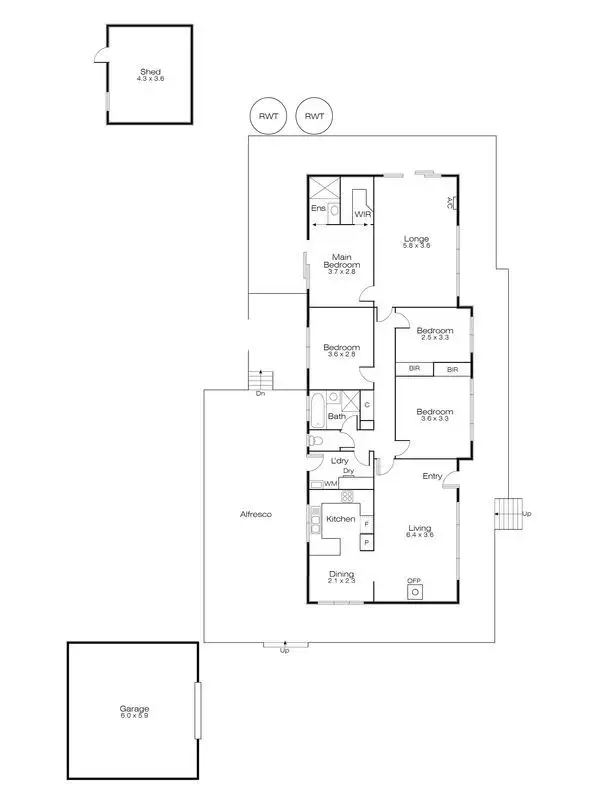 Floorplan of Homely house listing, 23 Main Street, Gordon VIC 3345