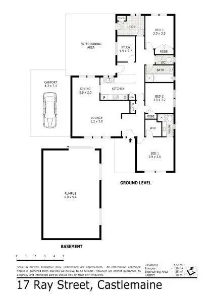 Floorplan of Homely house listing, 17 Ray Street, Castlemaine VIC 3450
