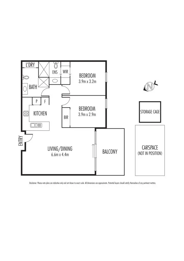 Floorplan of Homely apartment listing, 310/40 Altona Street, Kensington VIC 3031