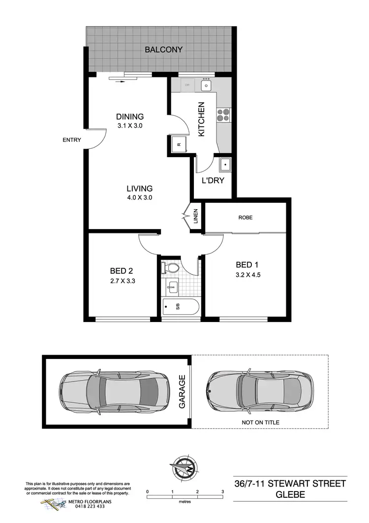 Floorplan of Homely apartment listing, 36/7-11 Stewart Street, Glebe NSW 2037