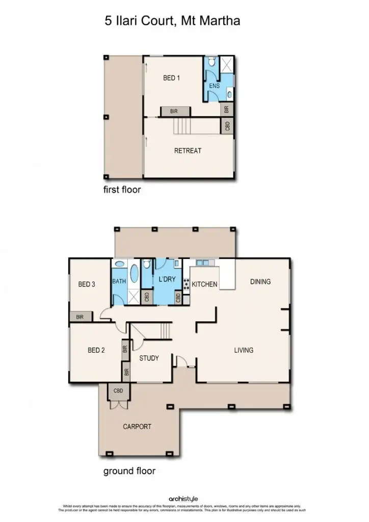 Floorplan of Homely house listing, 5 Ilari Court, Mount Martha VIC 3934