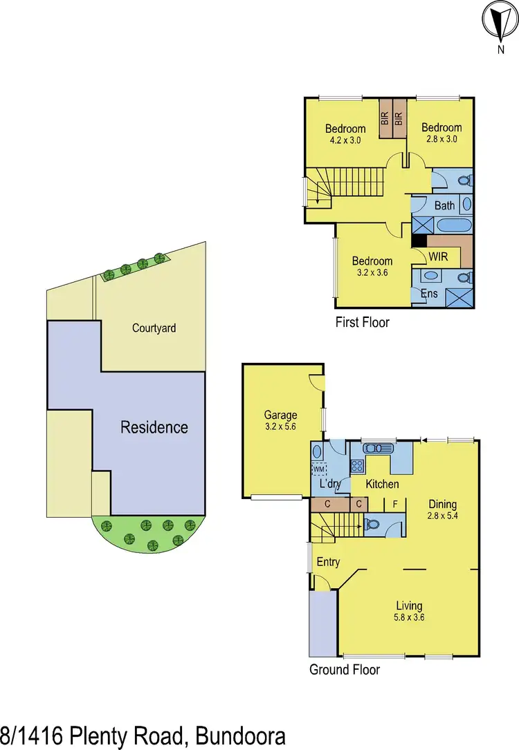 Floorplan of Homely house listing, 8/1416 Plenty Road, Bundoora VIC 3083