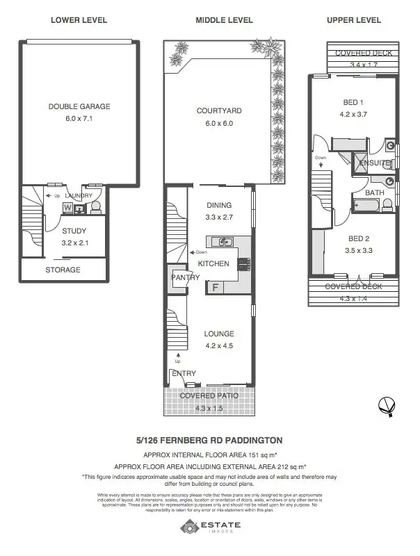 Floorplan of Homely townhouse listing, 5/126 Fernberg Road, Paddington QLD 4064